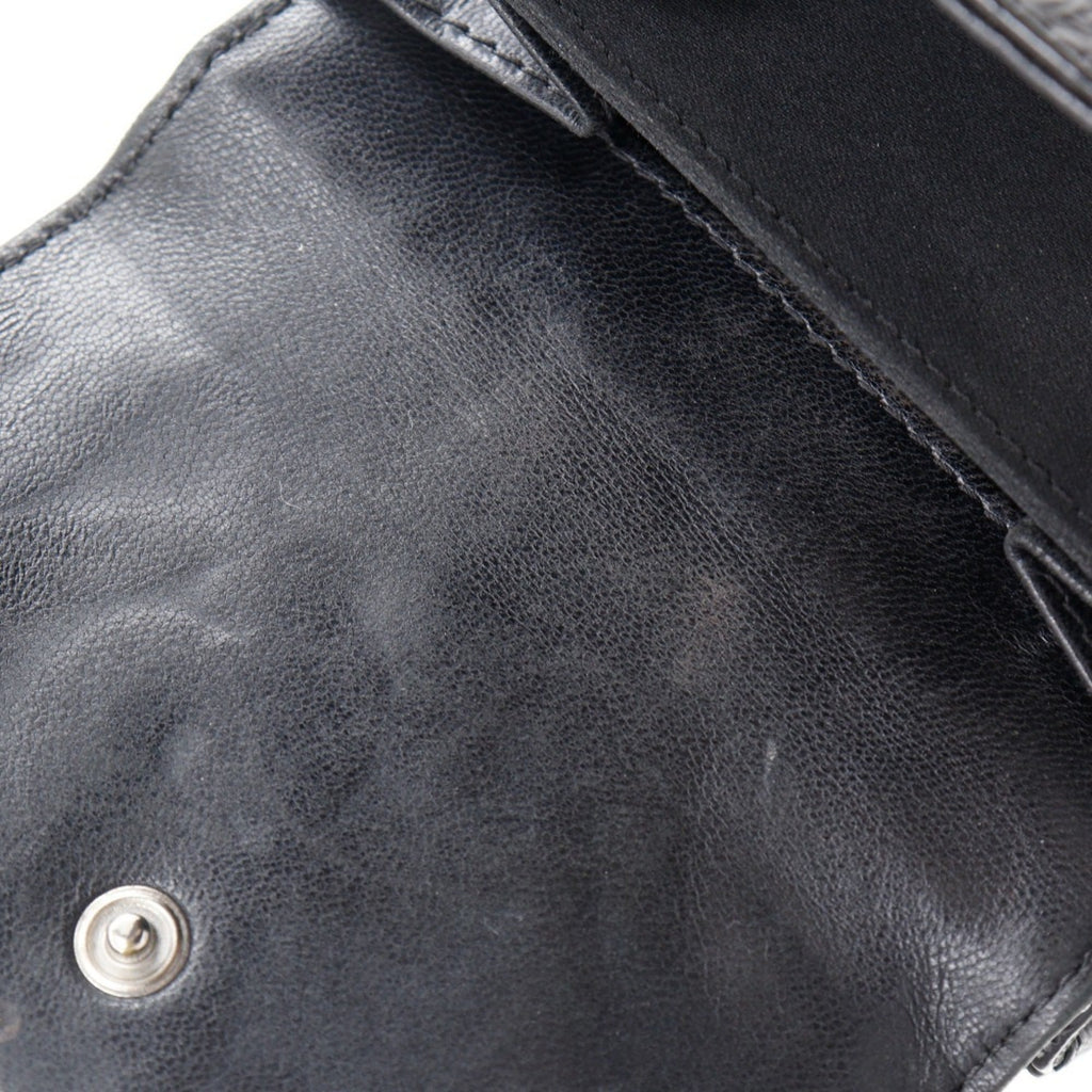 Chanel Black Patent Leather Wallet (Tri-Fold) (Pre-Owned)