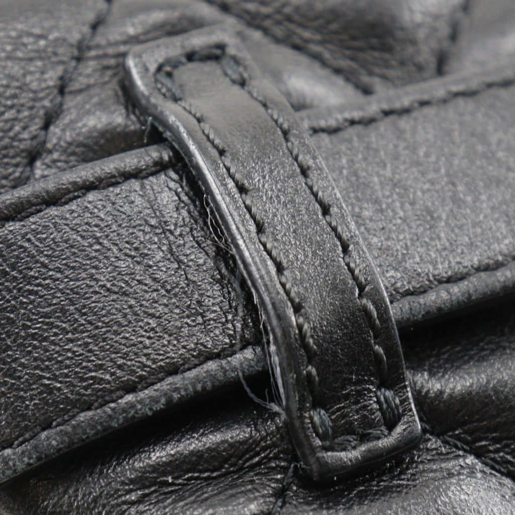 Chanel Black Leather Fanny Pack Sling Bag (Pre-Owned)