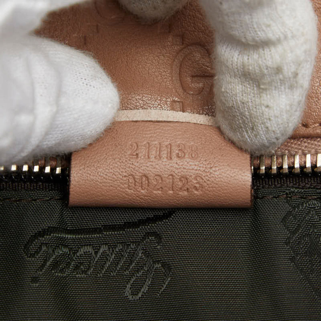 Gucci Beige Leather Handbag Tote Bag (Pre-Owned)