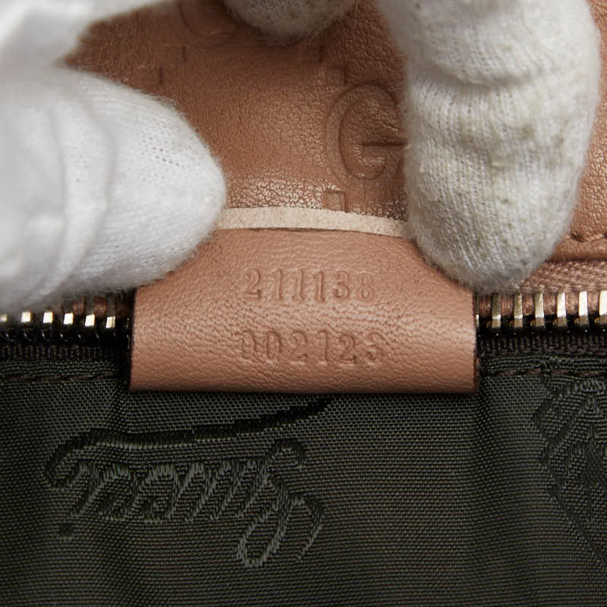 Gucci Beige Leather Handbag Tote Bag (Pre-Owned)