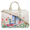 Gucci White Leather Boston Bag Handbag (Pre-Owned)
