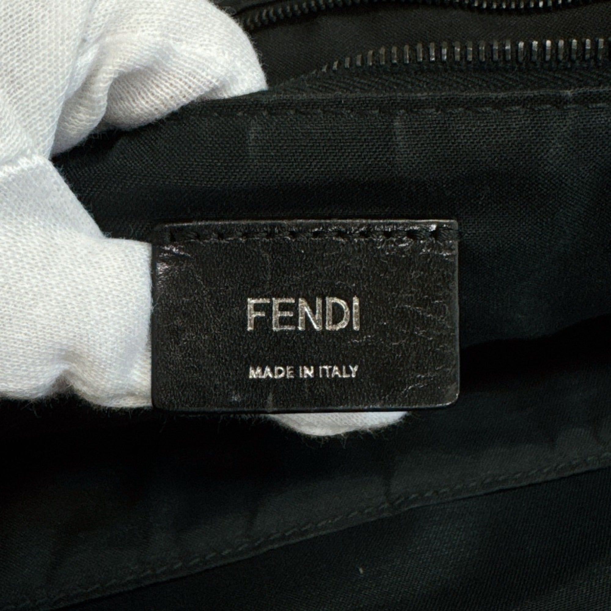Fendi Gray Leather Backpack (Pre-Owned)