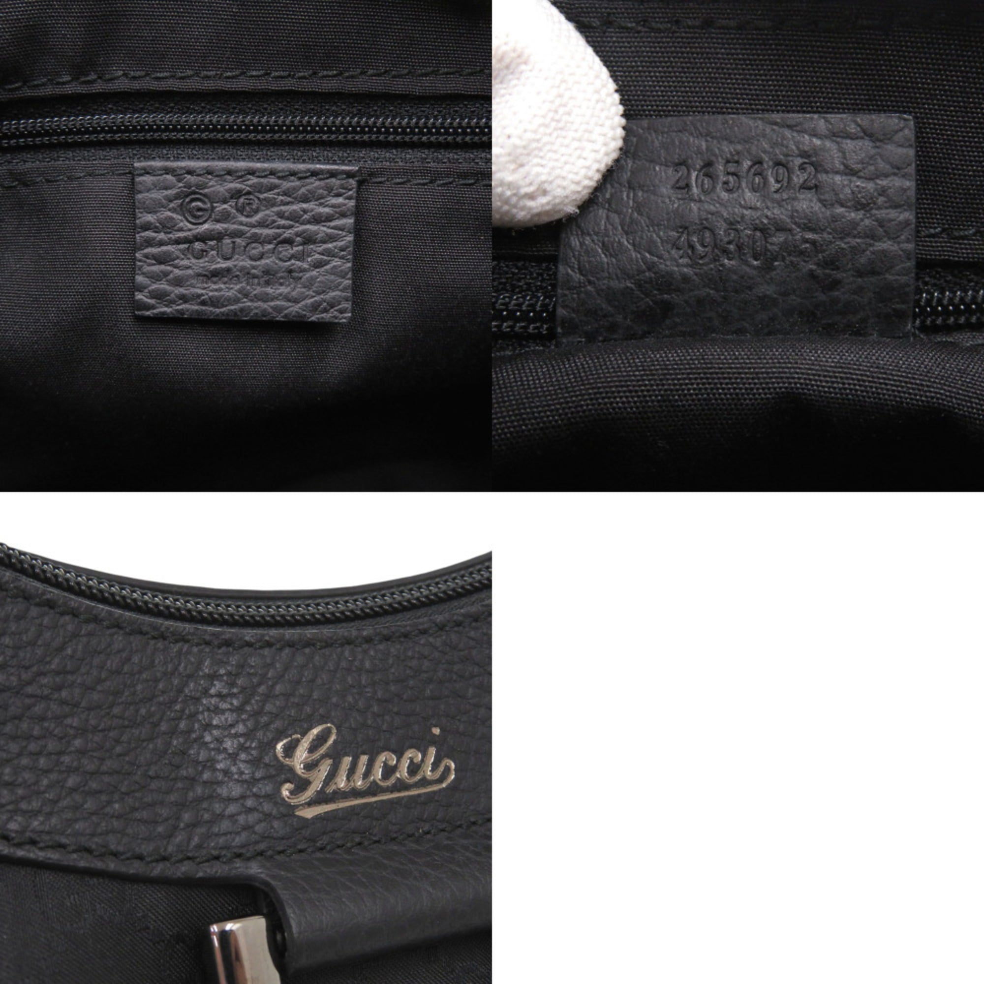 Gucci Black Nylon Handbag Shoulder Bag (Pre-Owned)