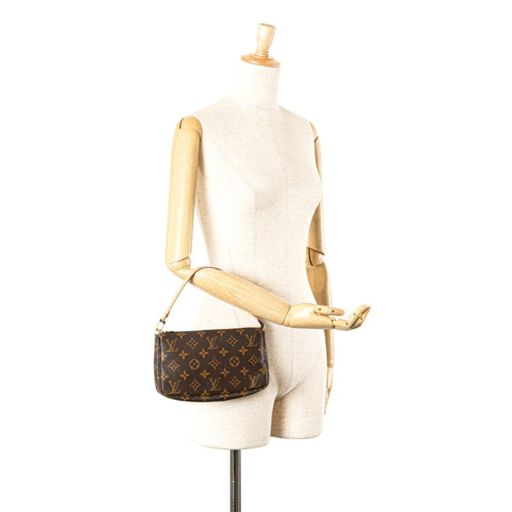 Louis Vuitton Brown Pvc Leather Handbag Pochette (Pre-Owned)