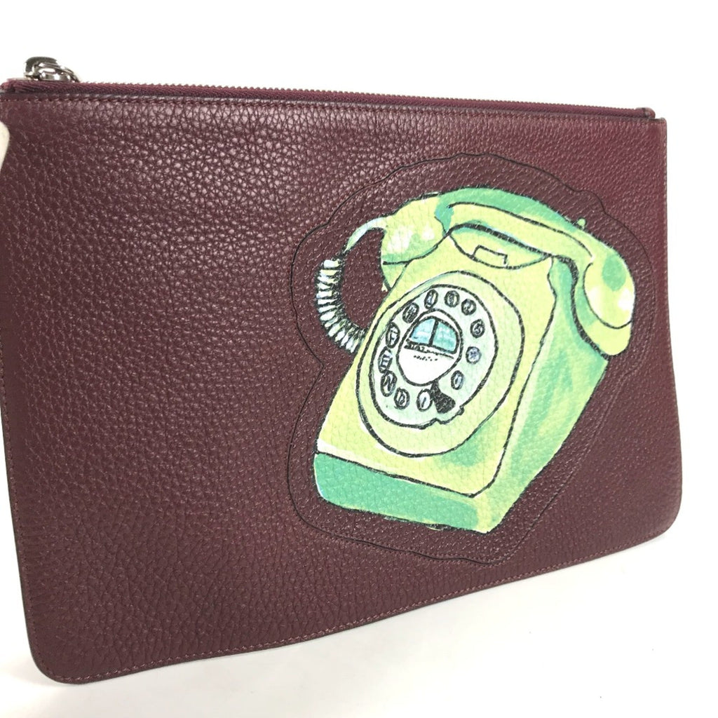 Fendi Brown Leather Clutch Bag (Pre-Owned)