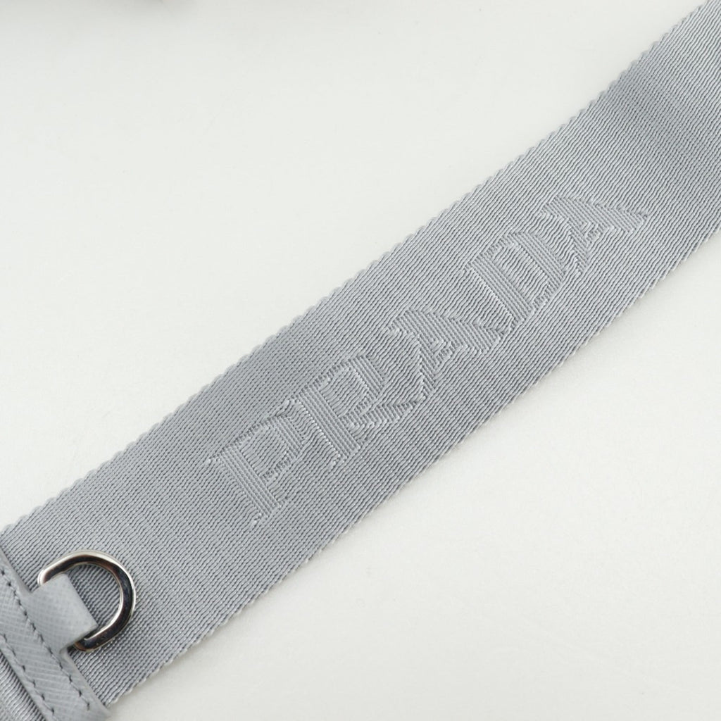 Prada Gray Nylon Shoulder Bag (Pre-Owned)