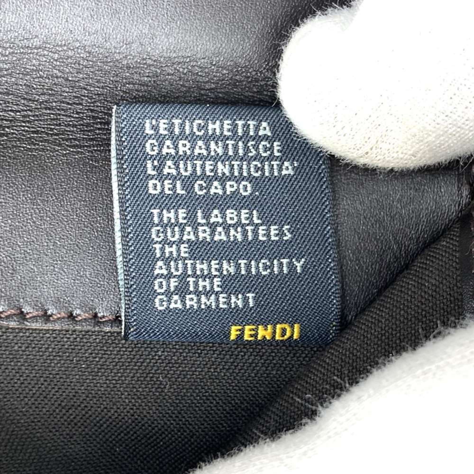 Fendi Zucchino Brown Canvas Long Wallet (Bi-Fold) (Pre-Owned)
