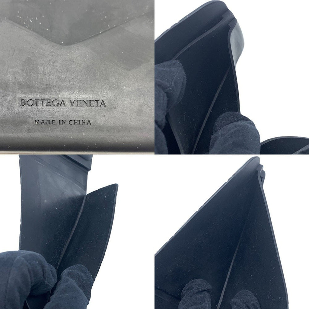 Bottega Veneta Black Rubber Wallet (Bi-Fold) (Pre-Owned)