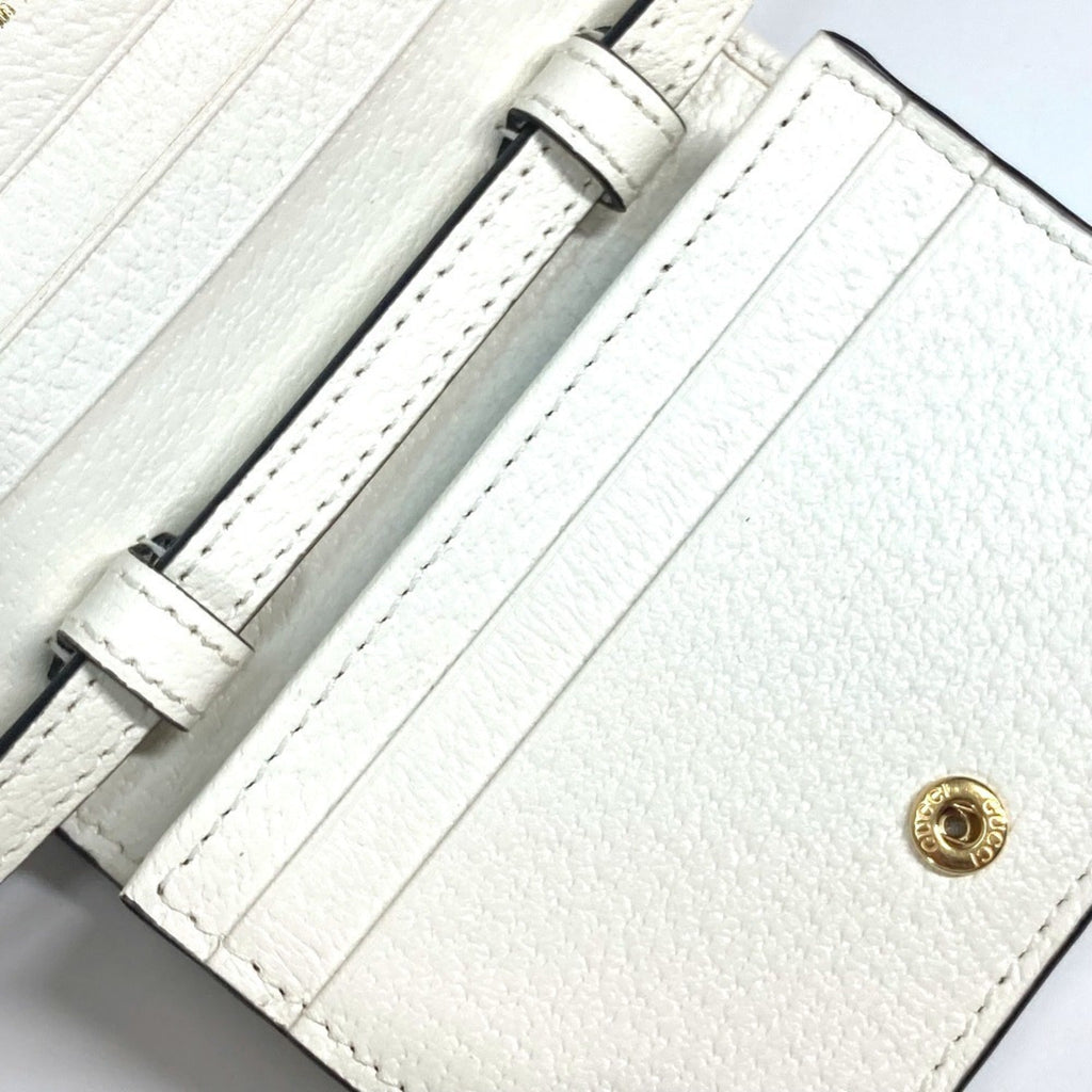 Gucci Black White Leather Wallet (Bi-Fold) (Pre-Owned)