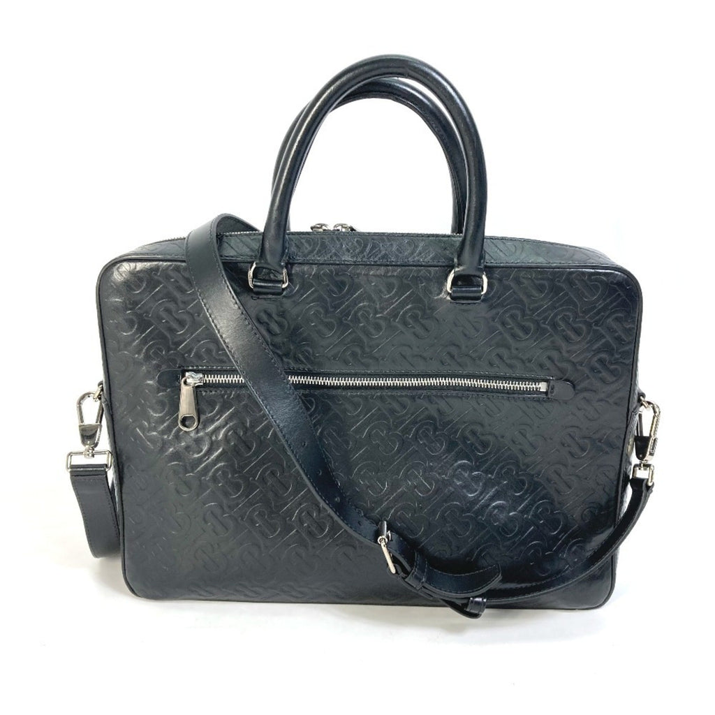 Burberry Black Leather Handbag Shoulder Bag (Pre-Owned)