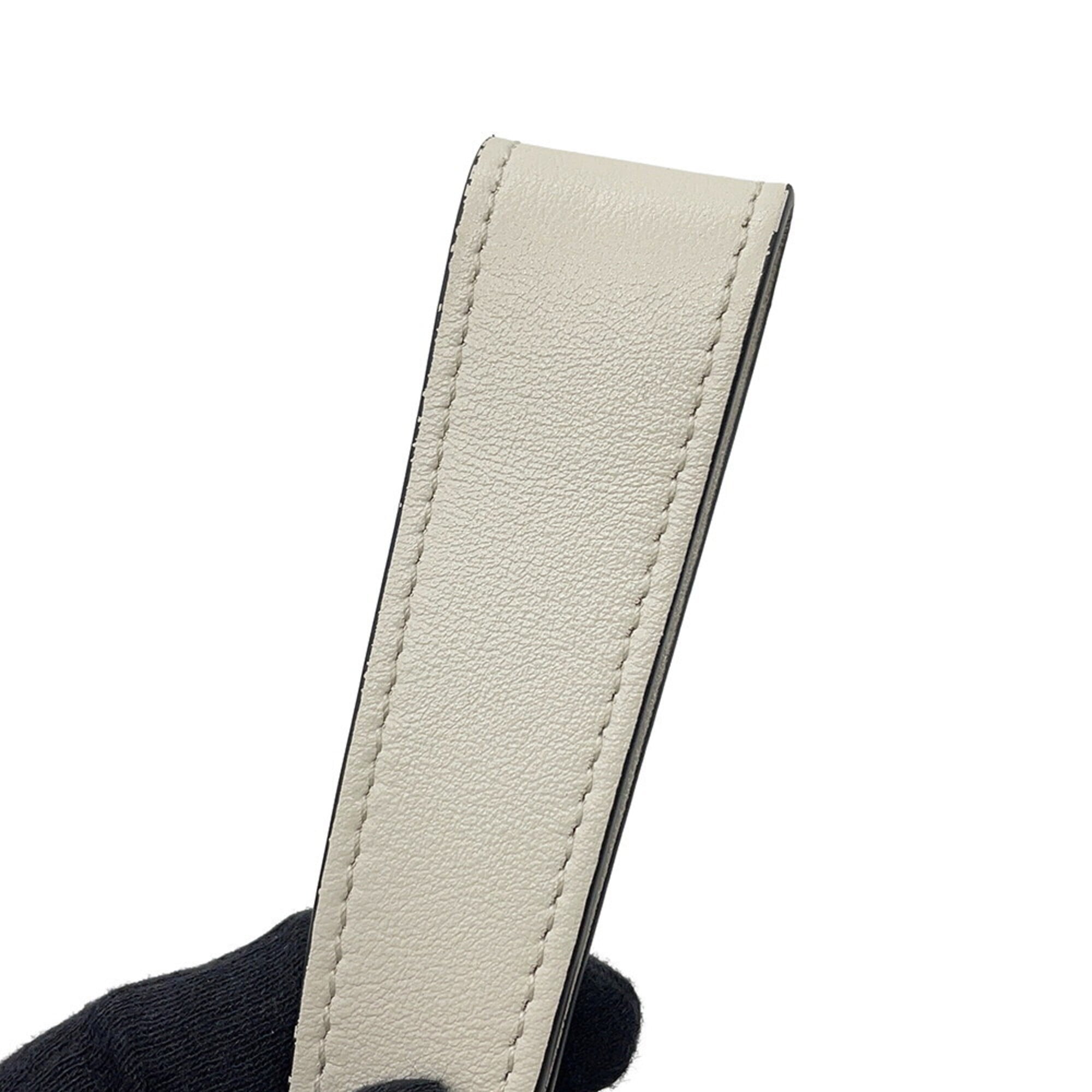 Prada White Leather Clutch Bag Handbag Pouch (Pre-Owned)