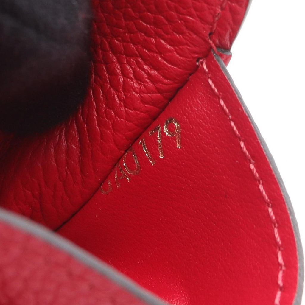 Louis Vuitton Red Color Leather Long Wallet (Bi-Fold) (Pre-Owned)