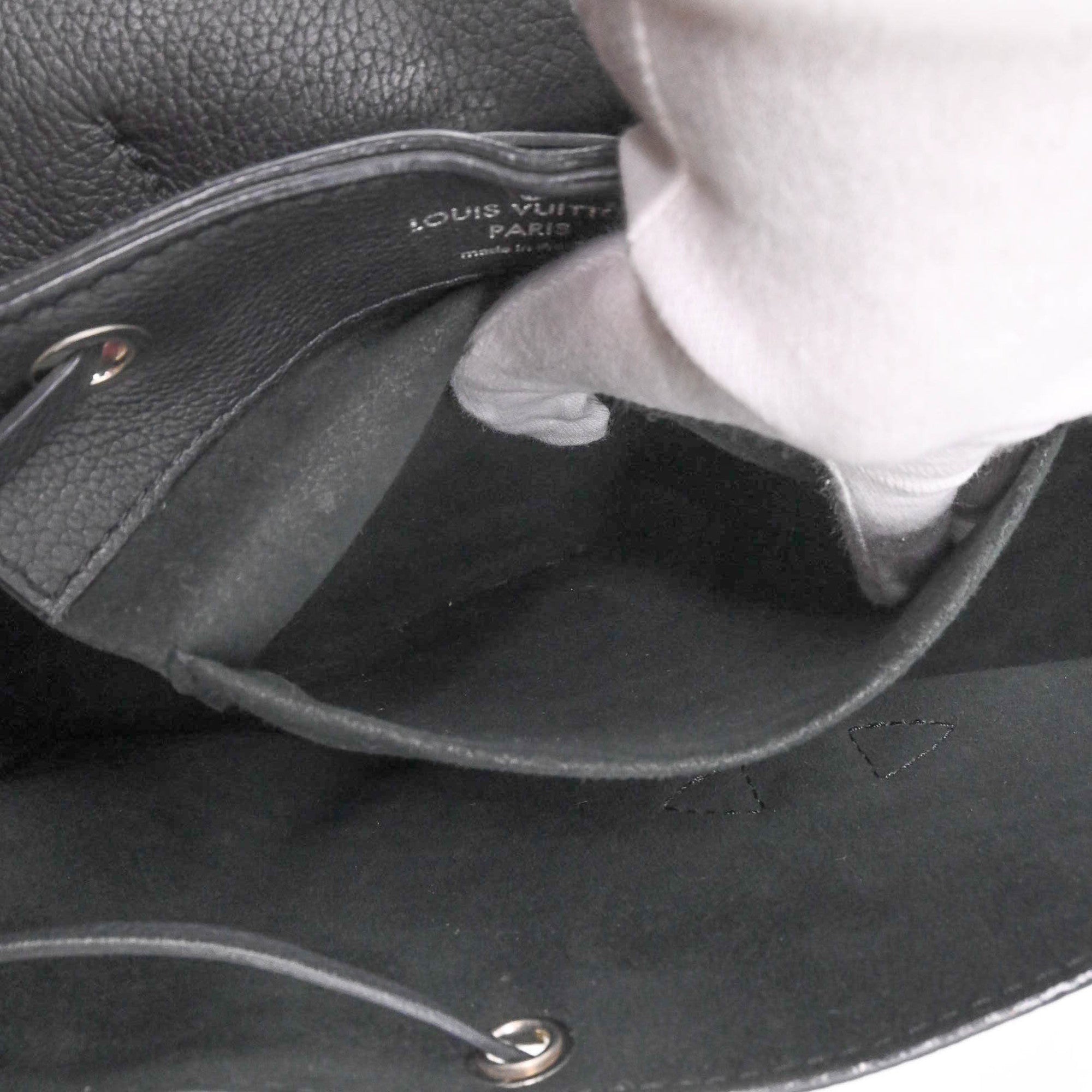 Louis Vuitton Black Leather Backpack (Pre-Owned)