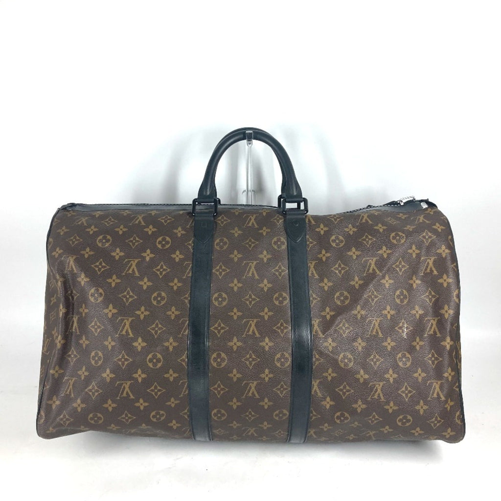 Louis Vuitton Black Brown Monogram Canvas Boston Bag (Pre-Owned)