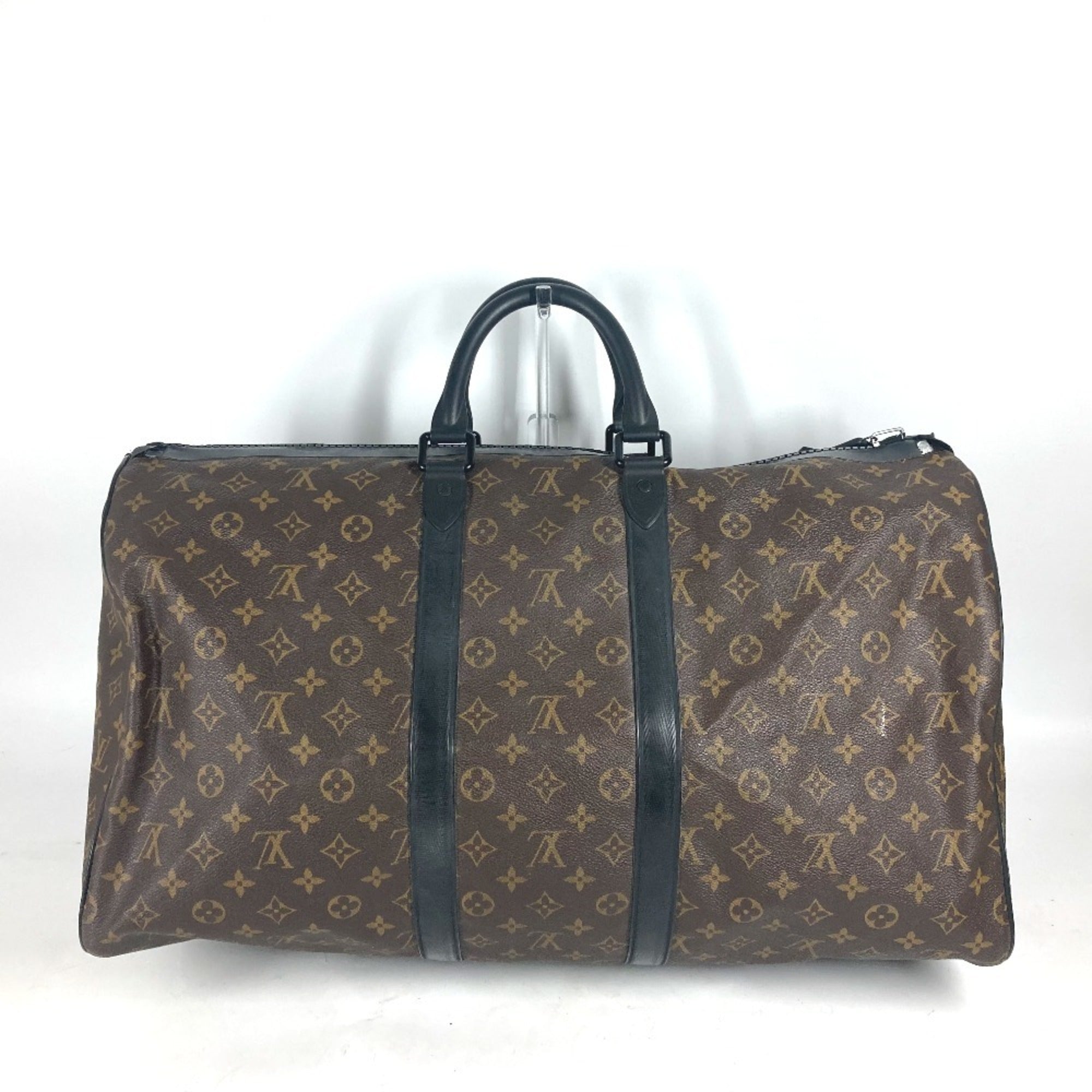 Louis Vuitton Black Brown Monogram Canvas Boston Bag (Pre-Owned)