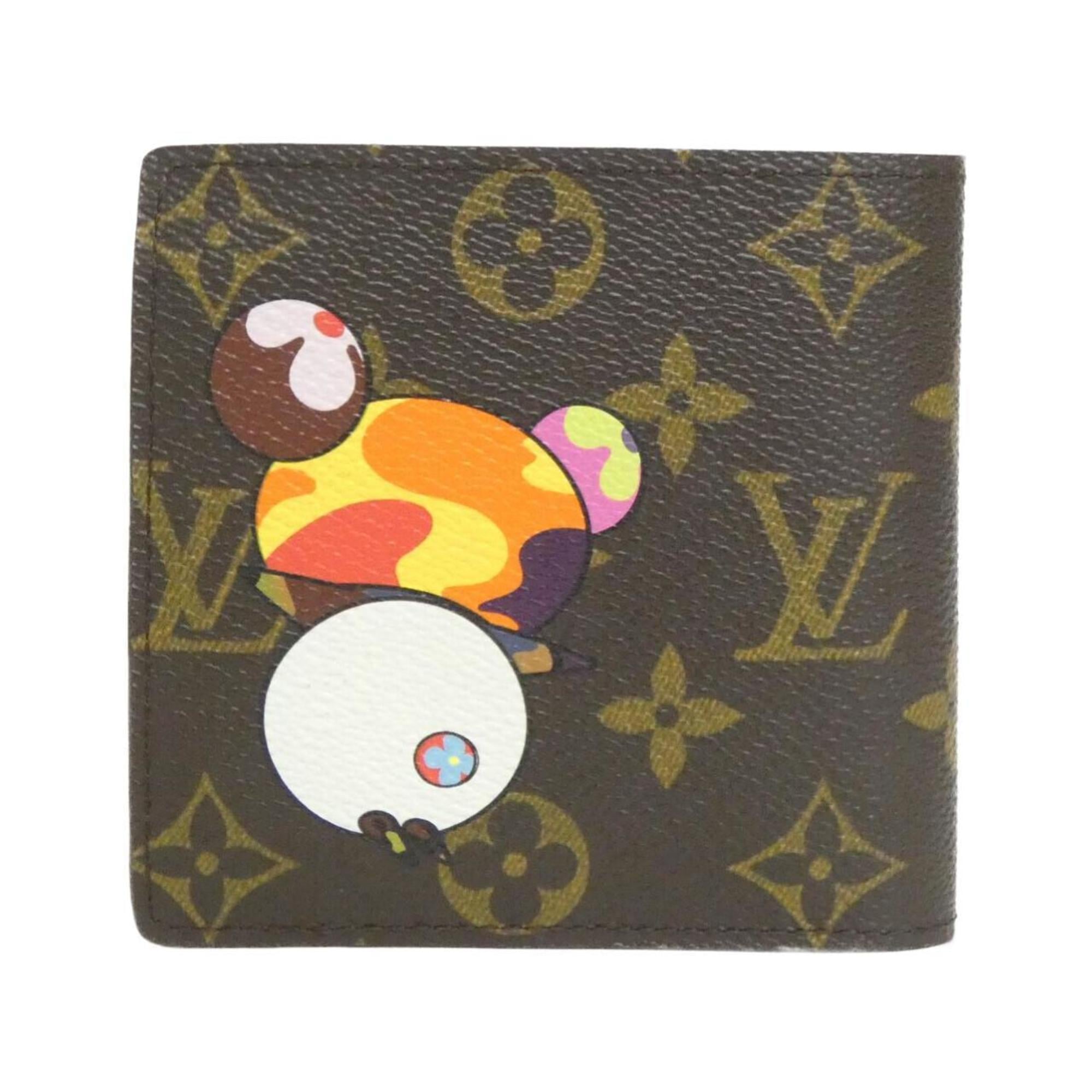 Louis Vuitton Marron Coated Canvas Wallet (Bi-Fold) (Pre-Owned)