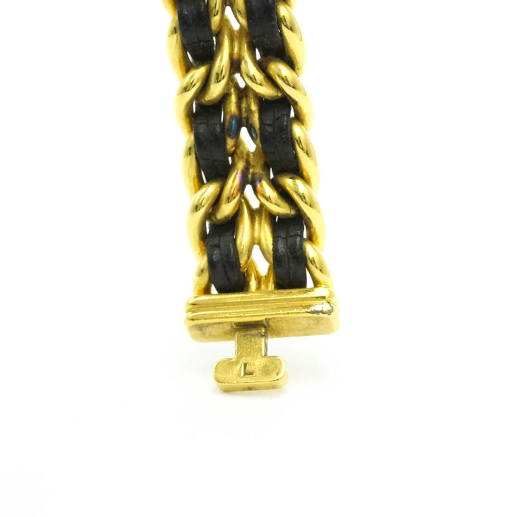 Chanel Premiere Rock Quartz Watch Plated Metal And Leather Watch (Pre-Owned)