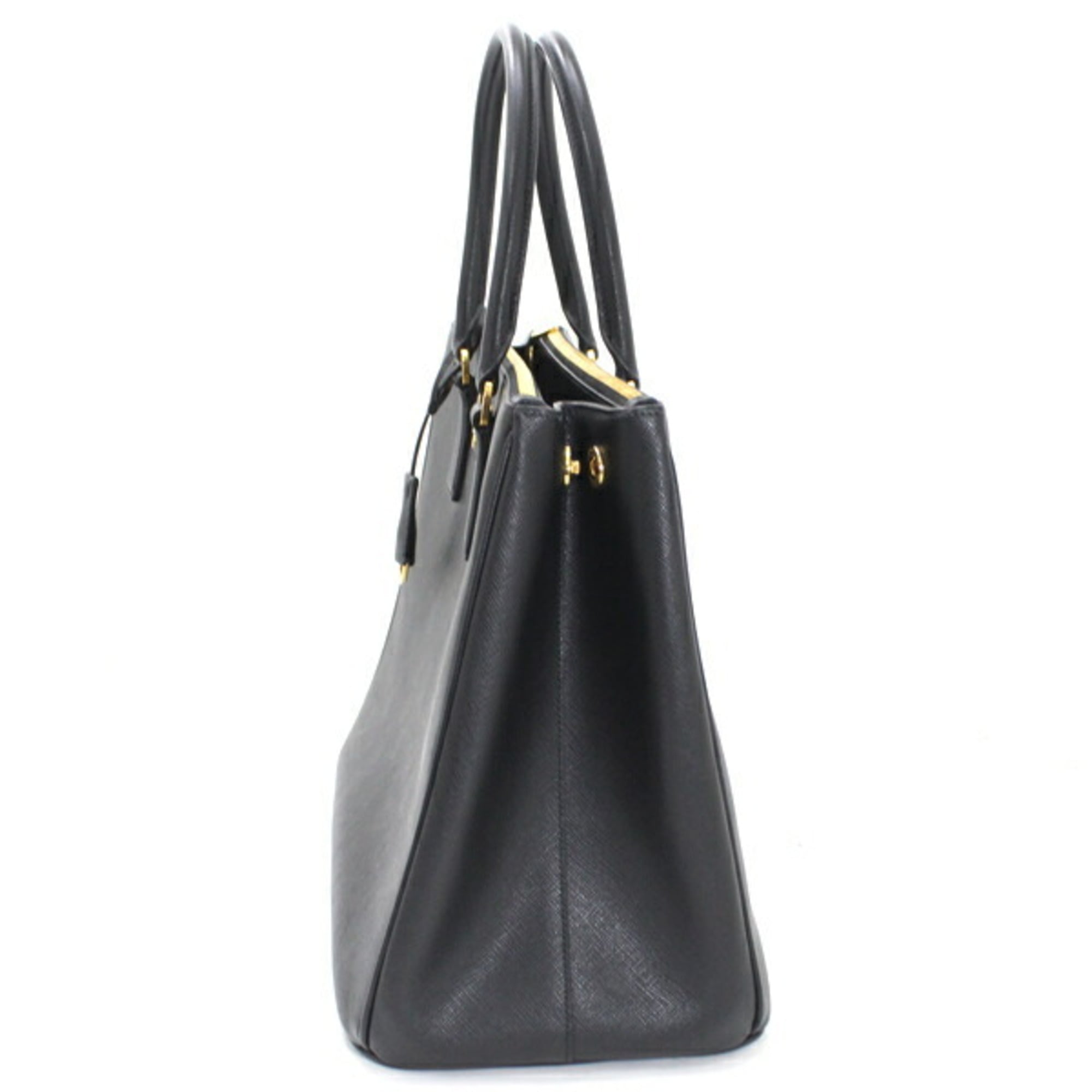 Prada Black Nero Saffiano Lux Handbag Shoulder Bag Tote Bag (Pre-Owned)