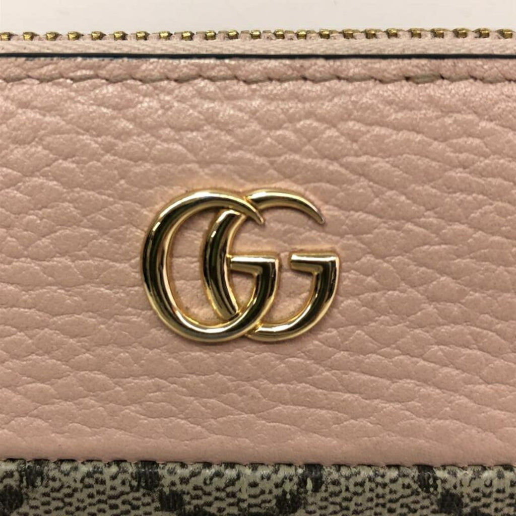Gucci Pink Gg Canvas Long Wallet (Bi-Fold) (Pre-Owned)