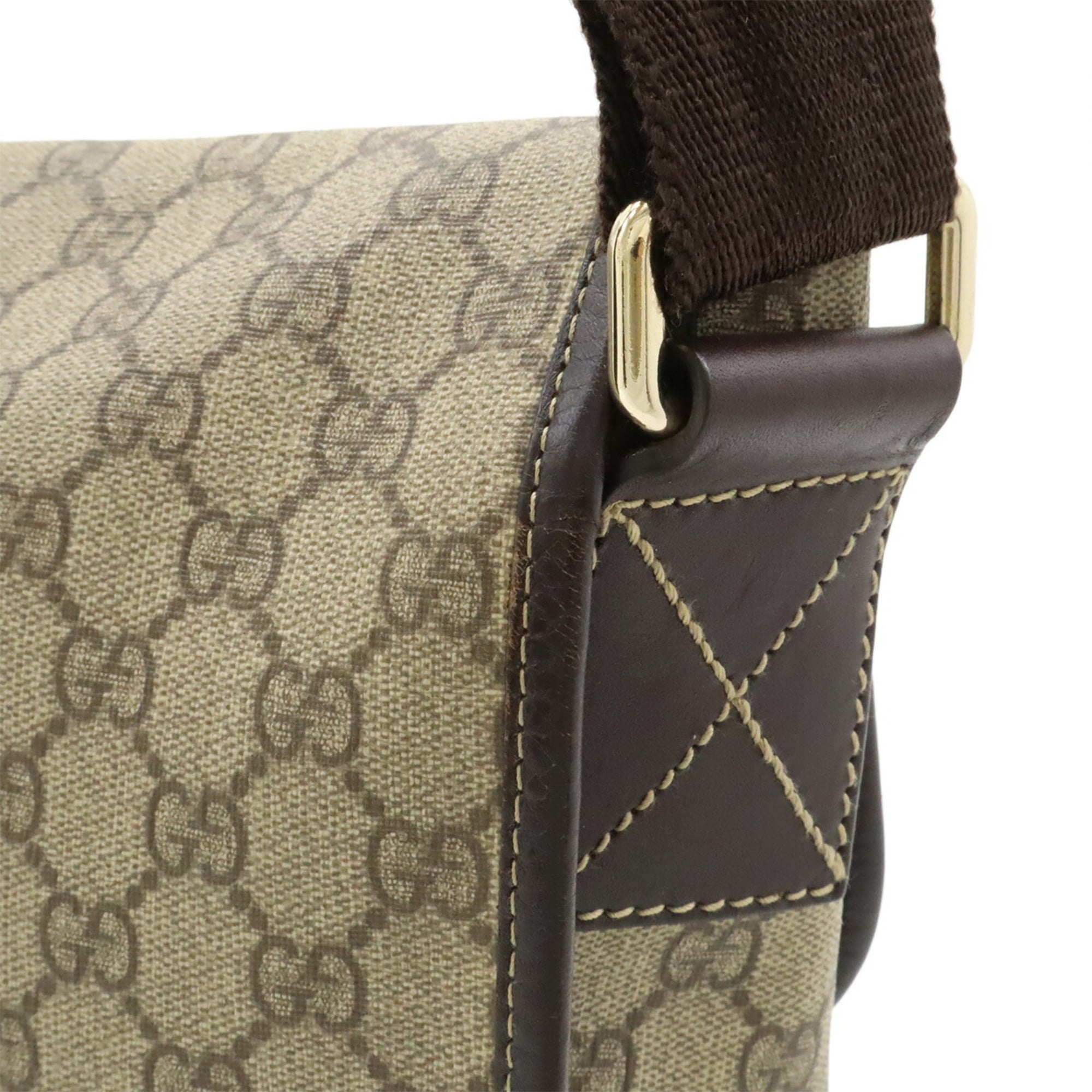 Gucci Gg Plus Beige Gg Supreme Shoulder Bag (Pre-Owned)