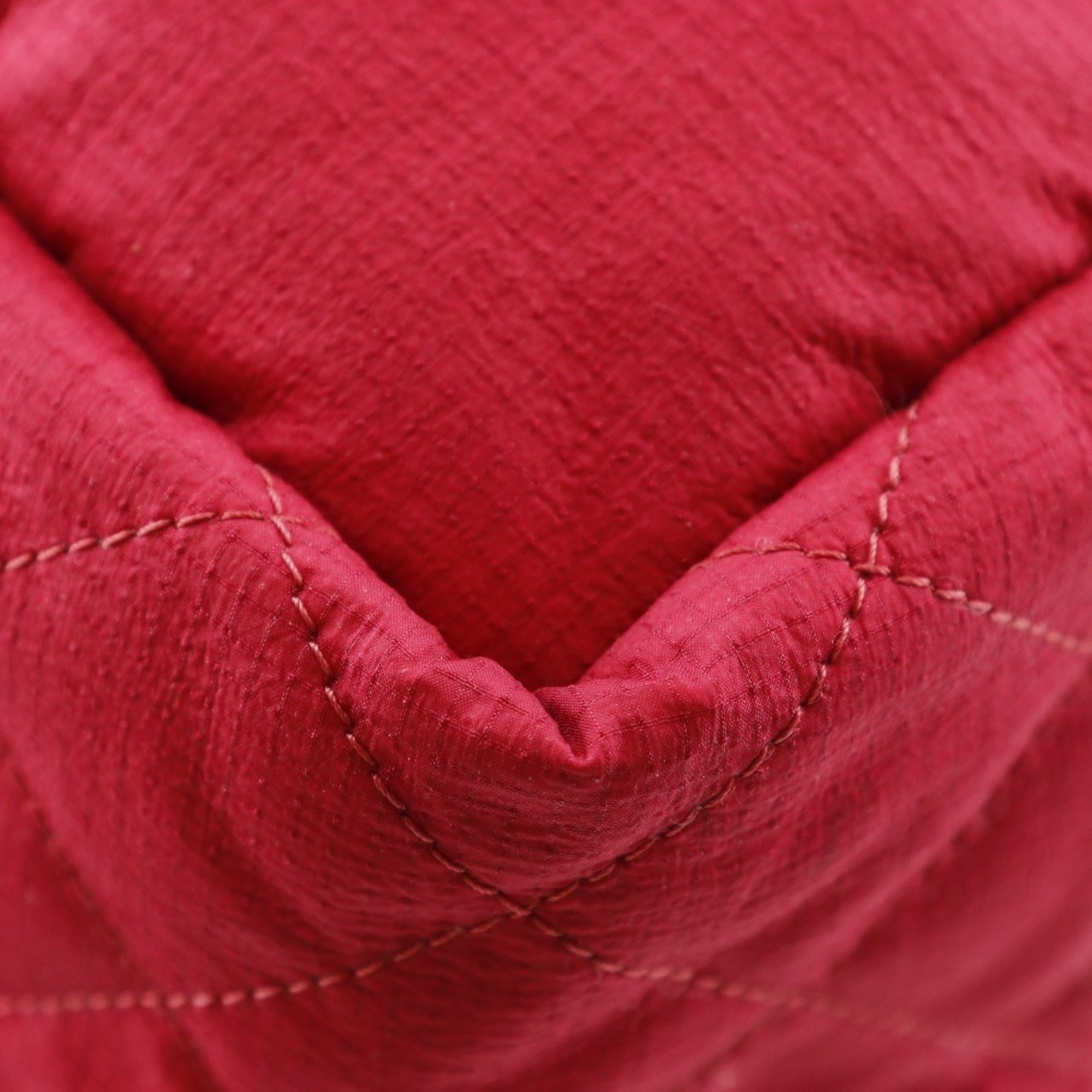Chanel Red Color Nylon Backpack (Pre-Owned)