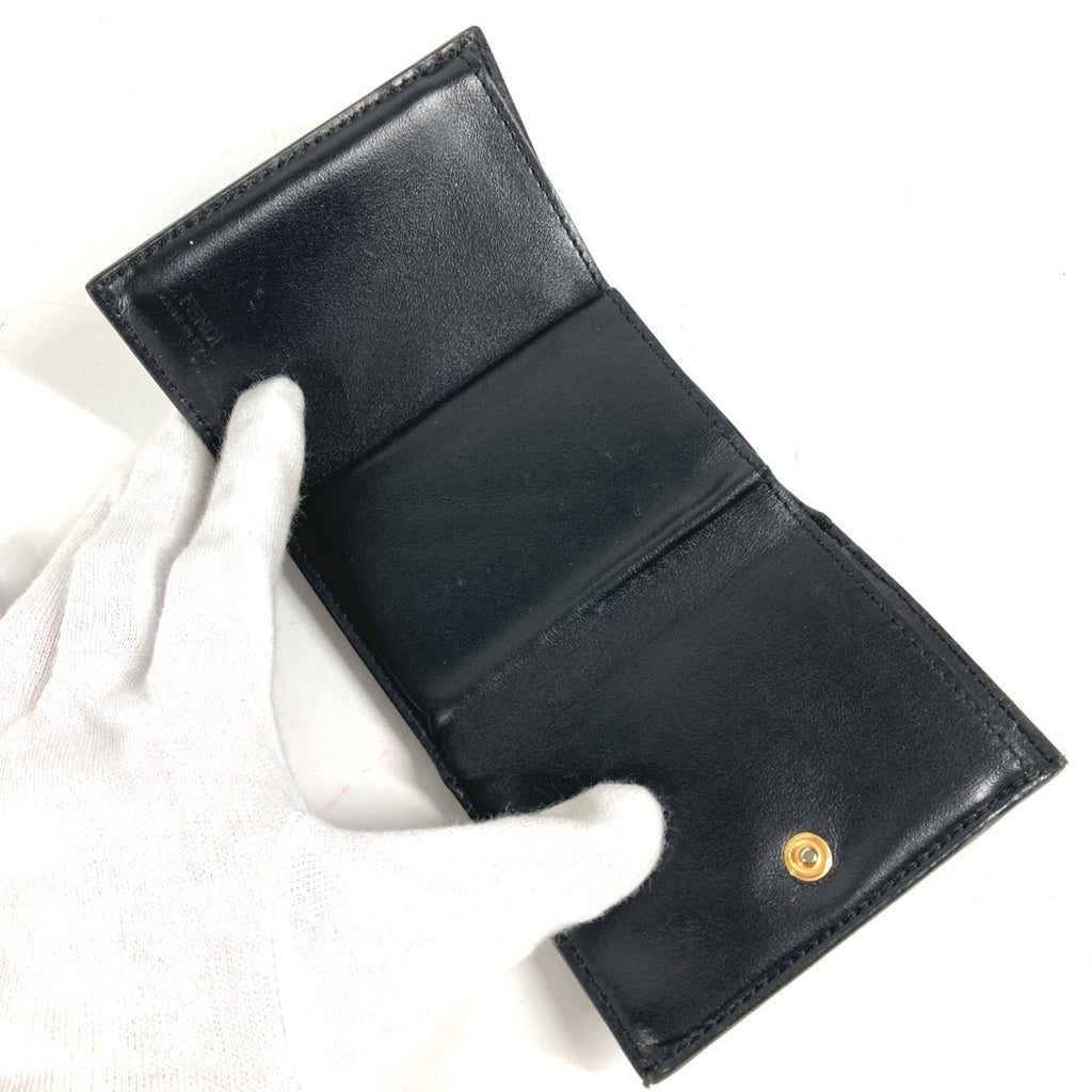 Fendi Black Leather Wallet (Tri-Fold) (Pre-Owned)