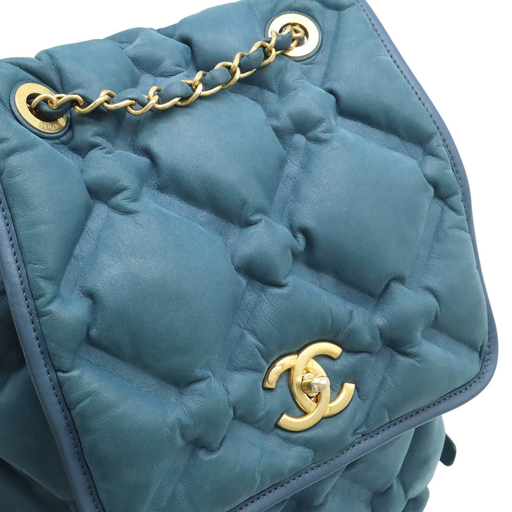 Chanel Blue Pink Leather Backpack (Pre-Owned)