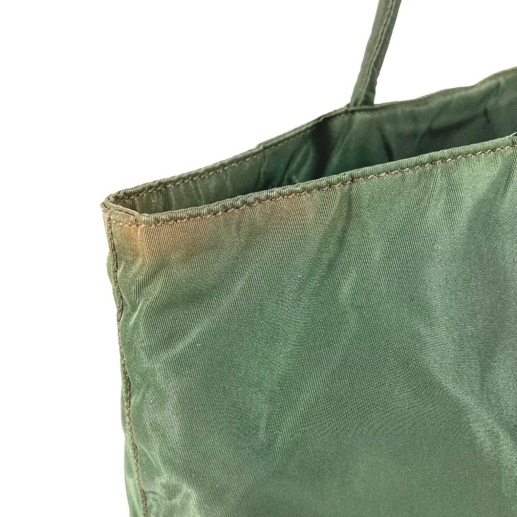 Prada Khaki Nylon Shoulder Bag Tote Bag (Pre-Owned)