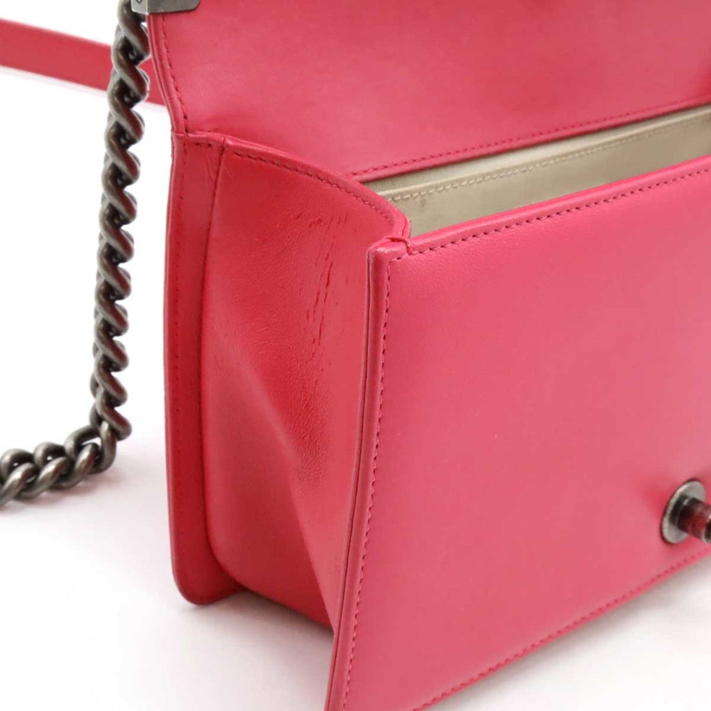 Chanel Pink Grained Calfskin Shoulder Bag (Pre-Owned)