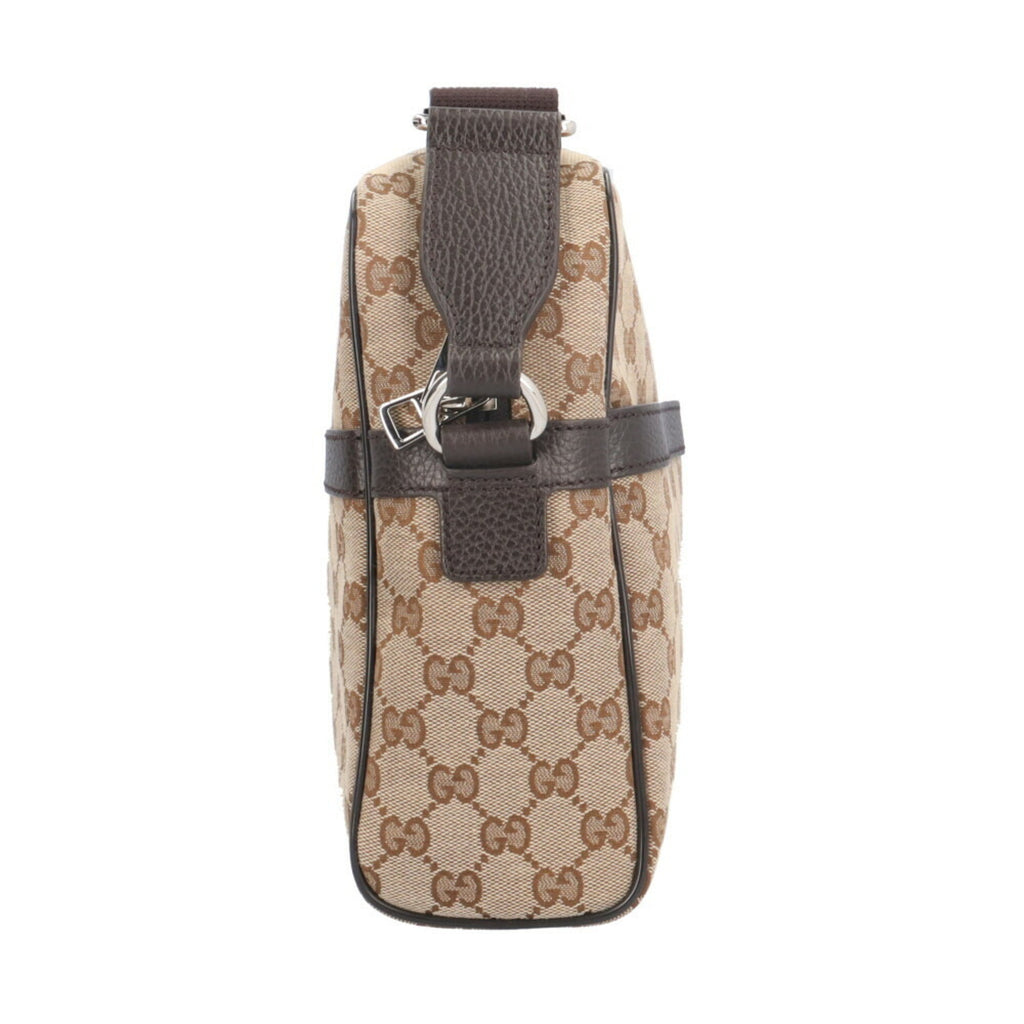 Gucci Gg Canvas Beige Brown Gg Canvas Shoulder Bag (Pre-Owned)