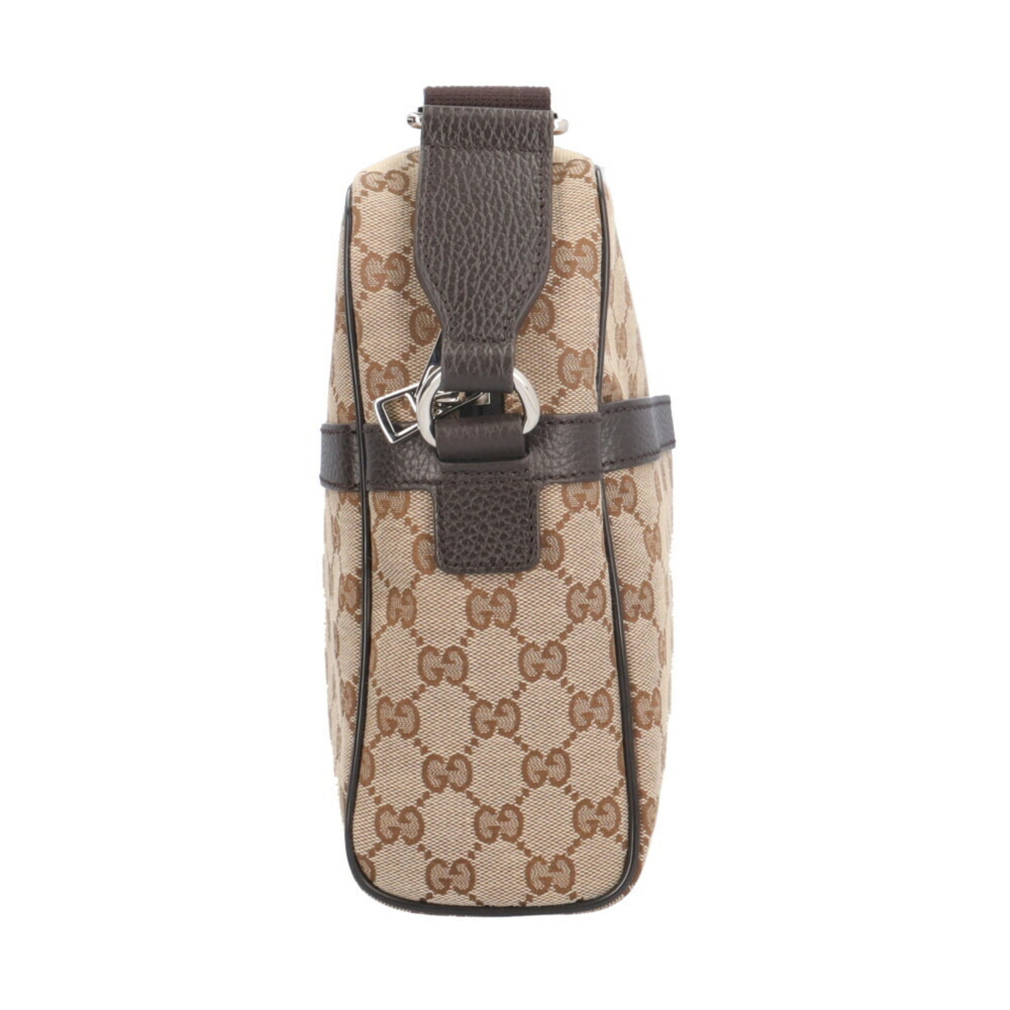 Gucci Gg Canvas Beige Brown Gg Canvas Shoulder Bag (Pre-Owned)