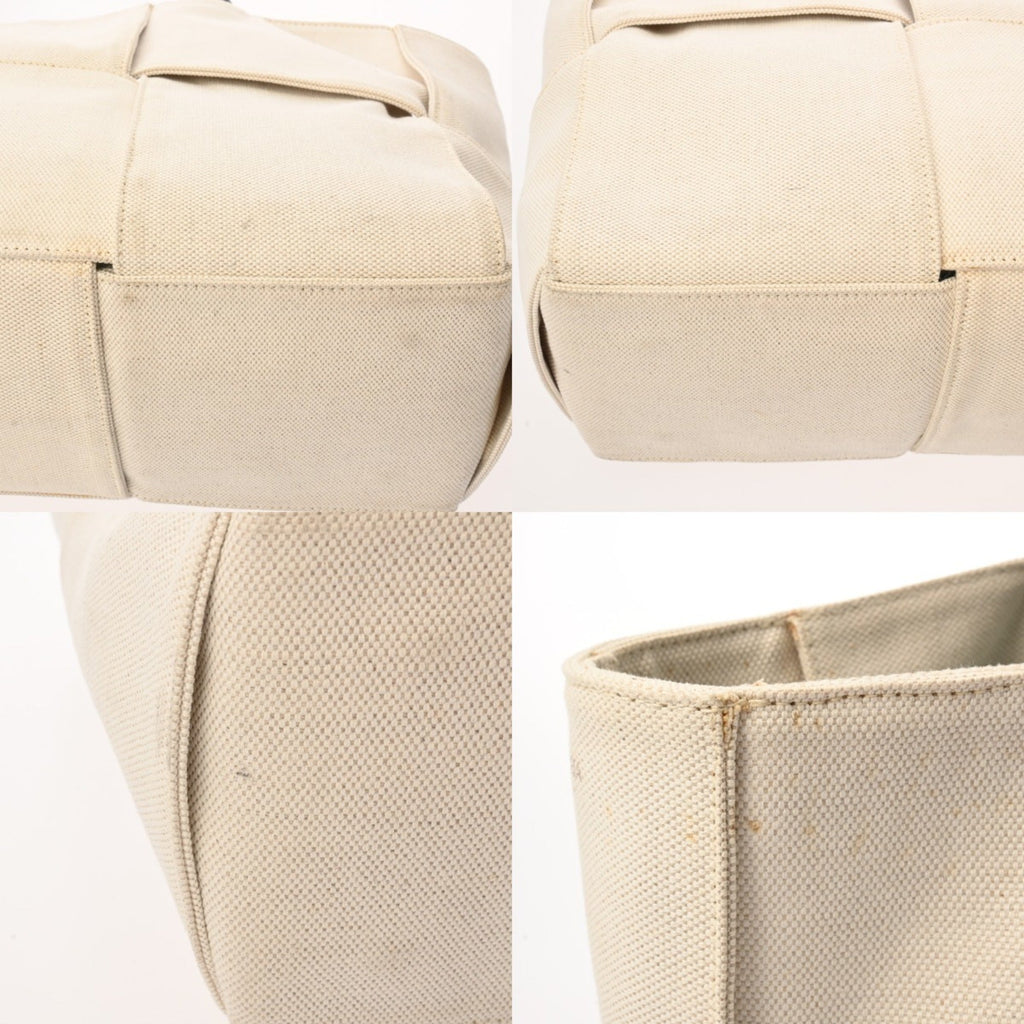 Bottega Veneta Ivory Canvas Tote Bag (Pre-Owned)