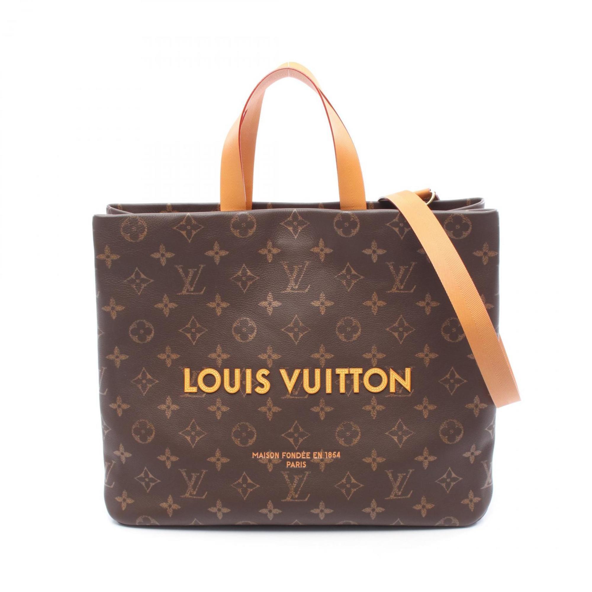 Louis Vuitton Brown Monogram Leather Tote Bag (Pre-Owned)