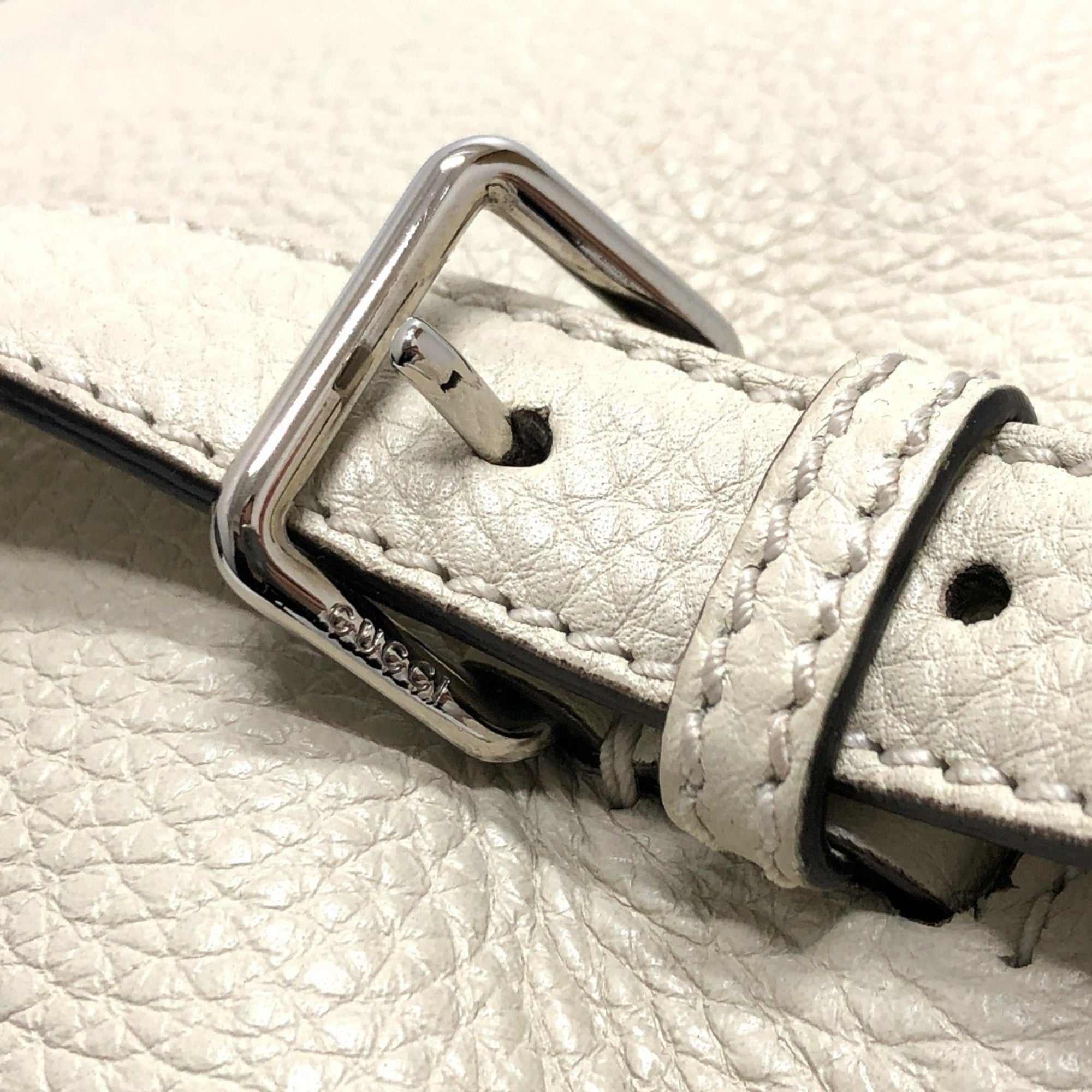 Gucci White Leather Backpack (Pre-Owned)