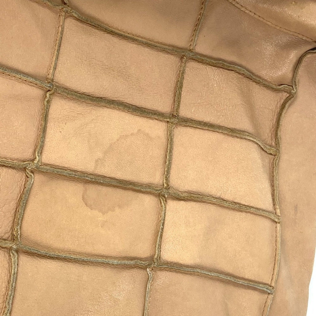 Chanel Beige Leather Shoulder Bag Tote Bag (Pre-Owned)