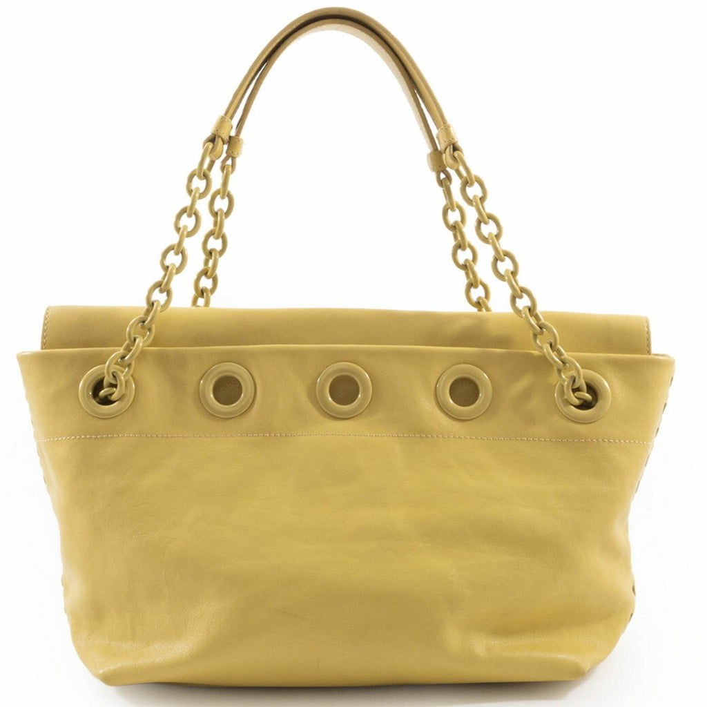 Bottega Veneta Yellow Leather Handbag (Pre-Owned)
