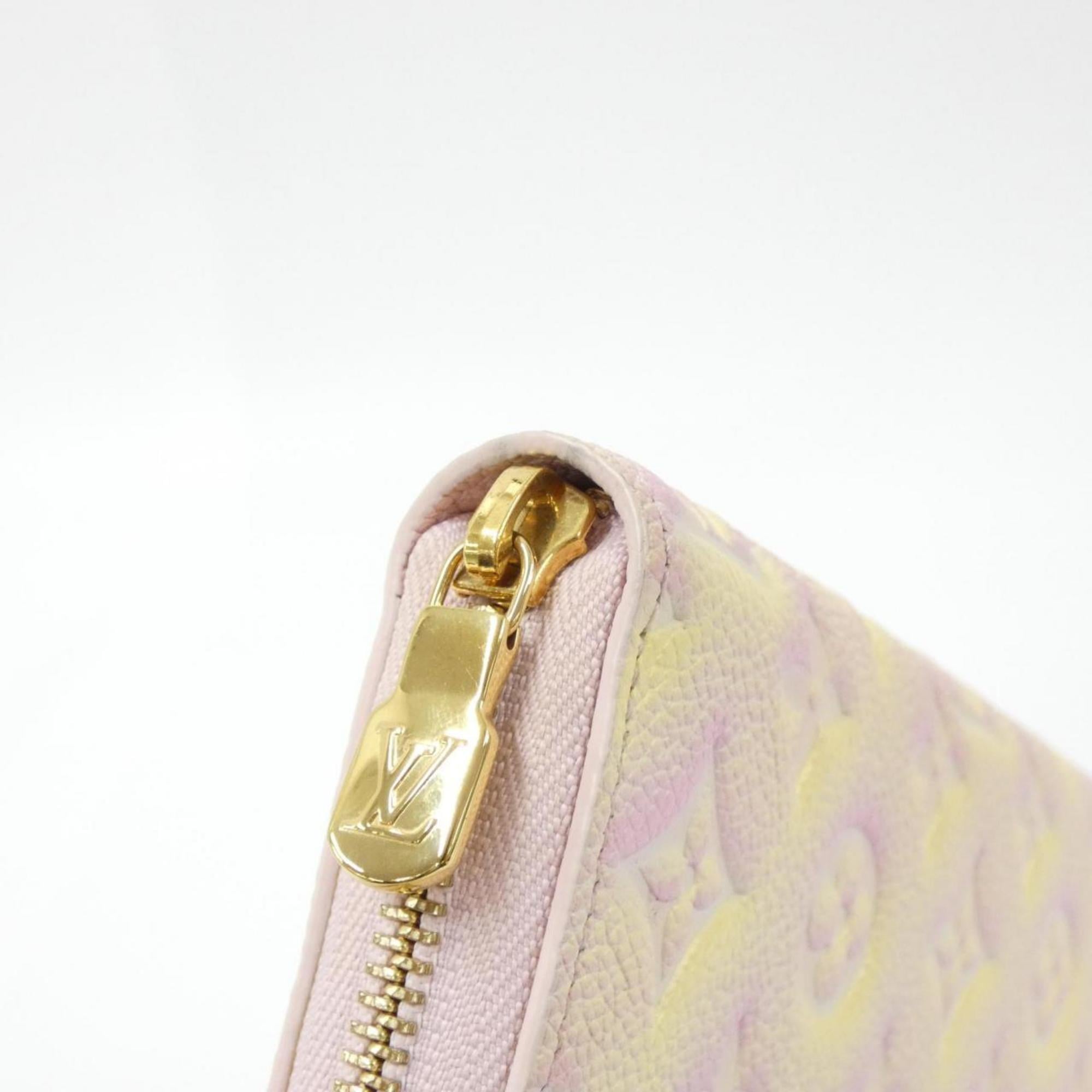 Louis Vuitton Light Pink Leather Long Wallet (Bi-Fold) (Pre-Owned)