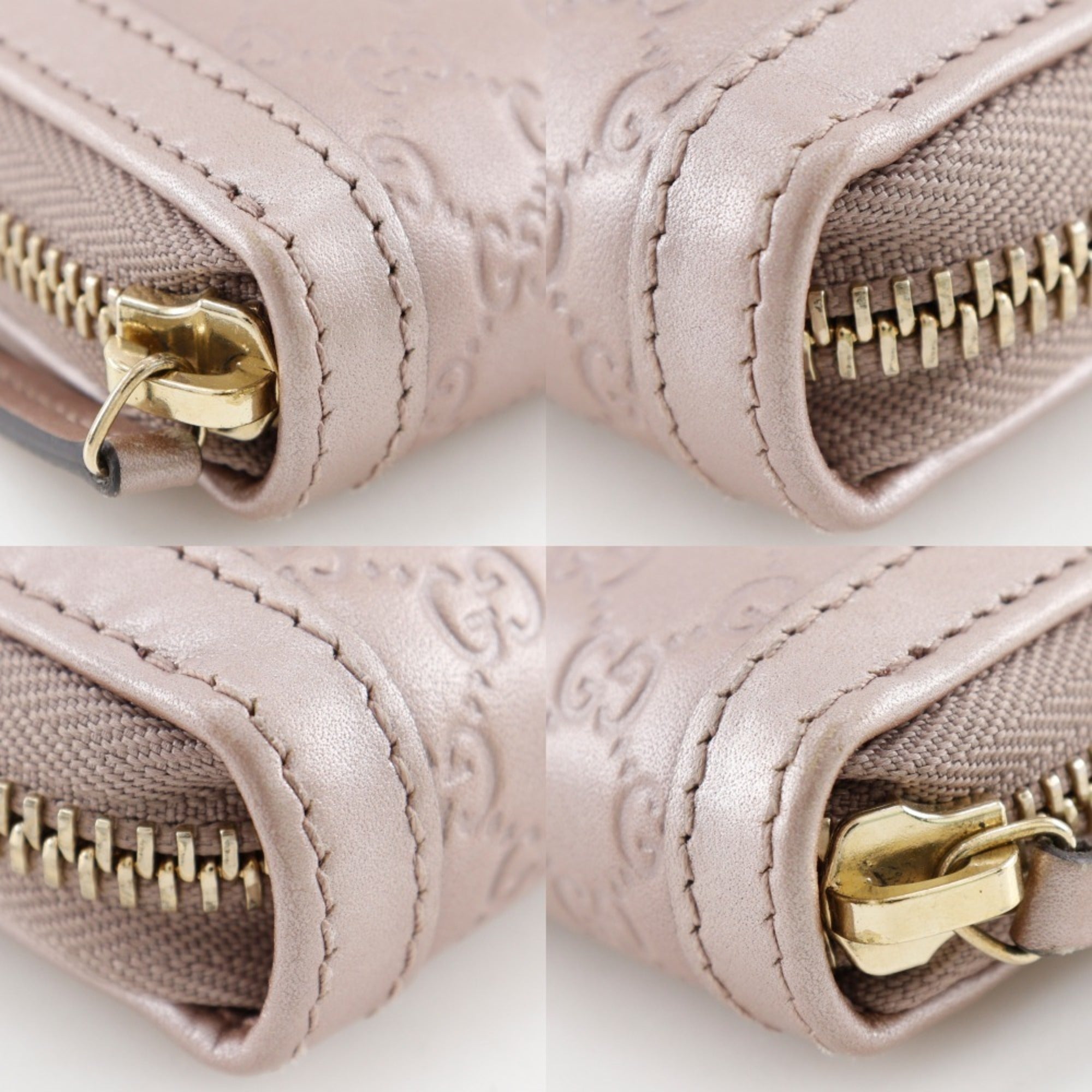 Gucci Pink Gg Leather Long Wallet (Bi-Fold) (Pre-Owned)
