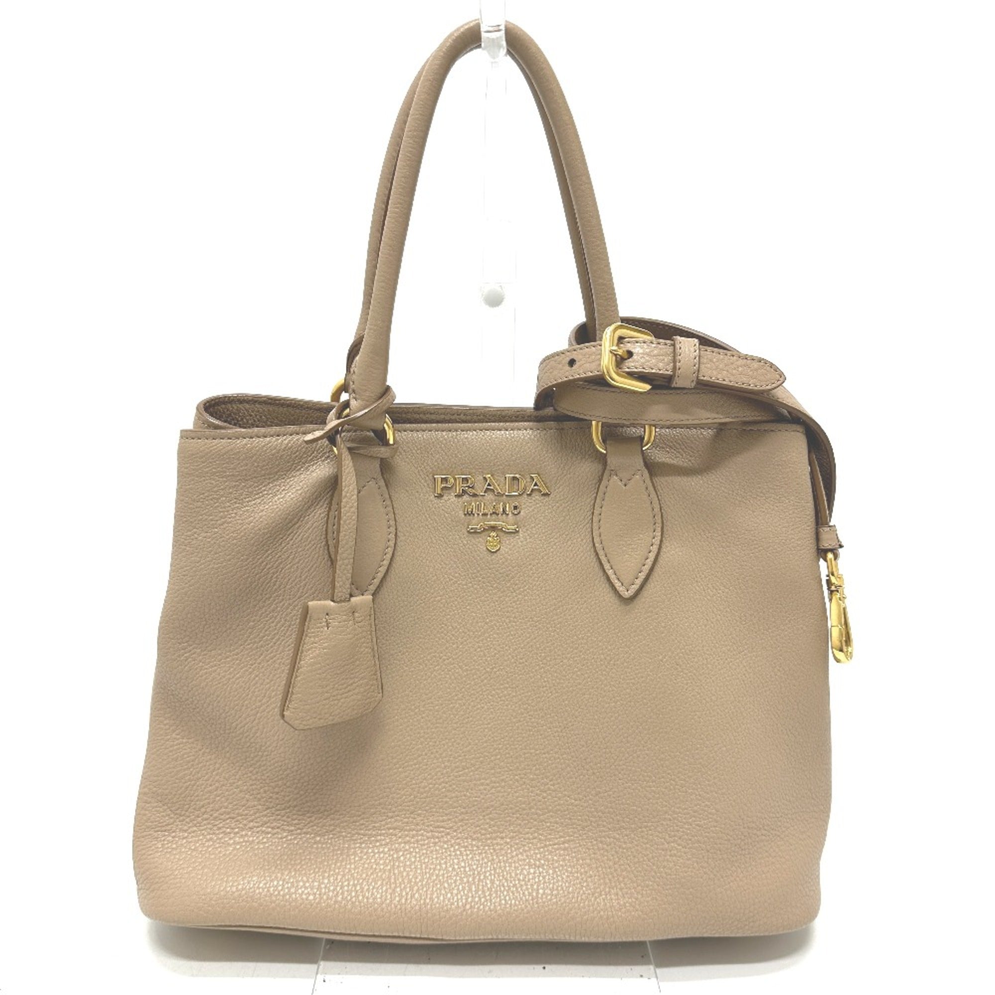 Prada Beige Leather Handbag (Pre-Owned)