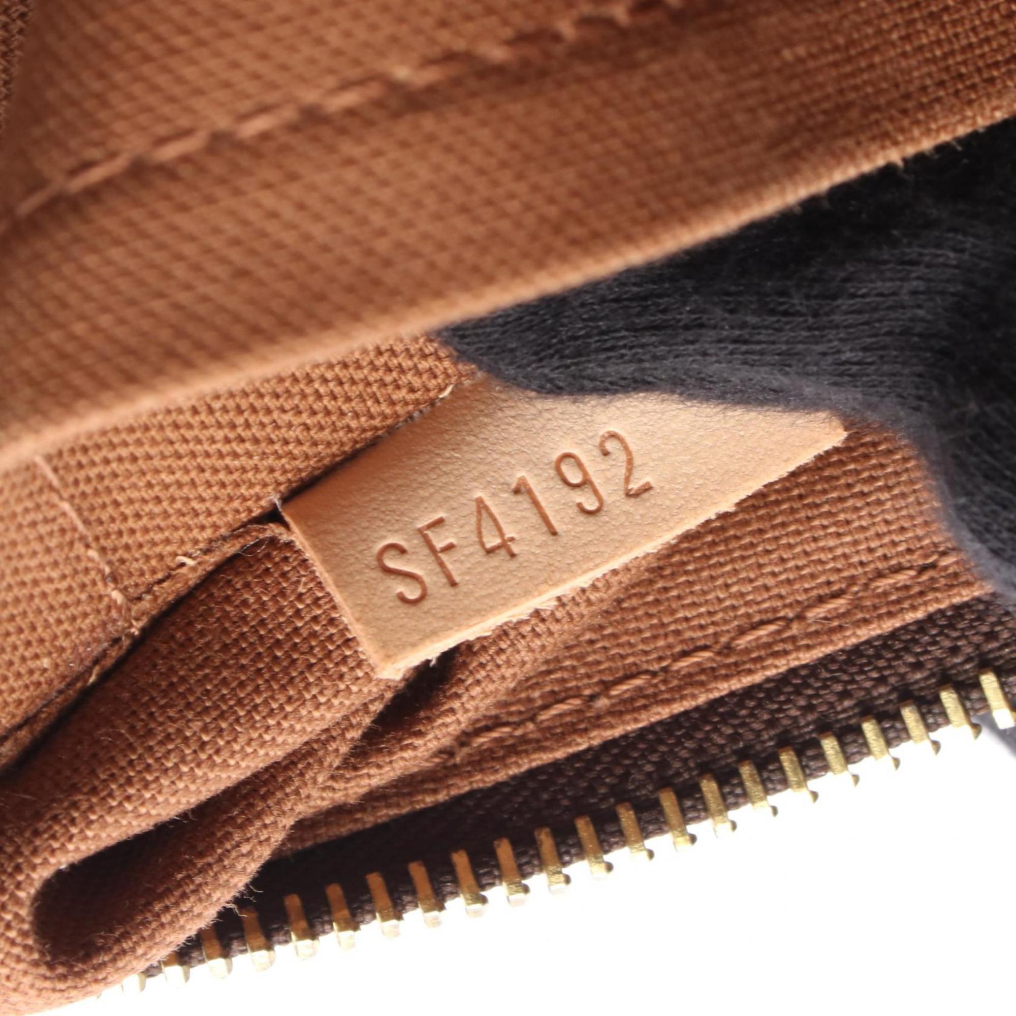 Louis Vuitton Brown Coated Canvas Leather Shoulder Bag (Pre-Owned)