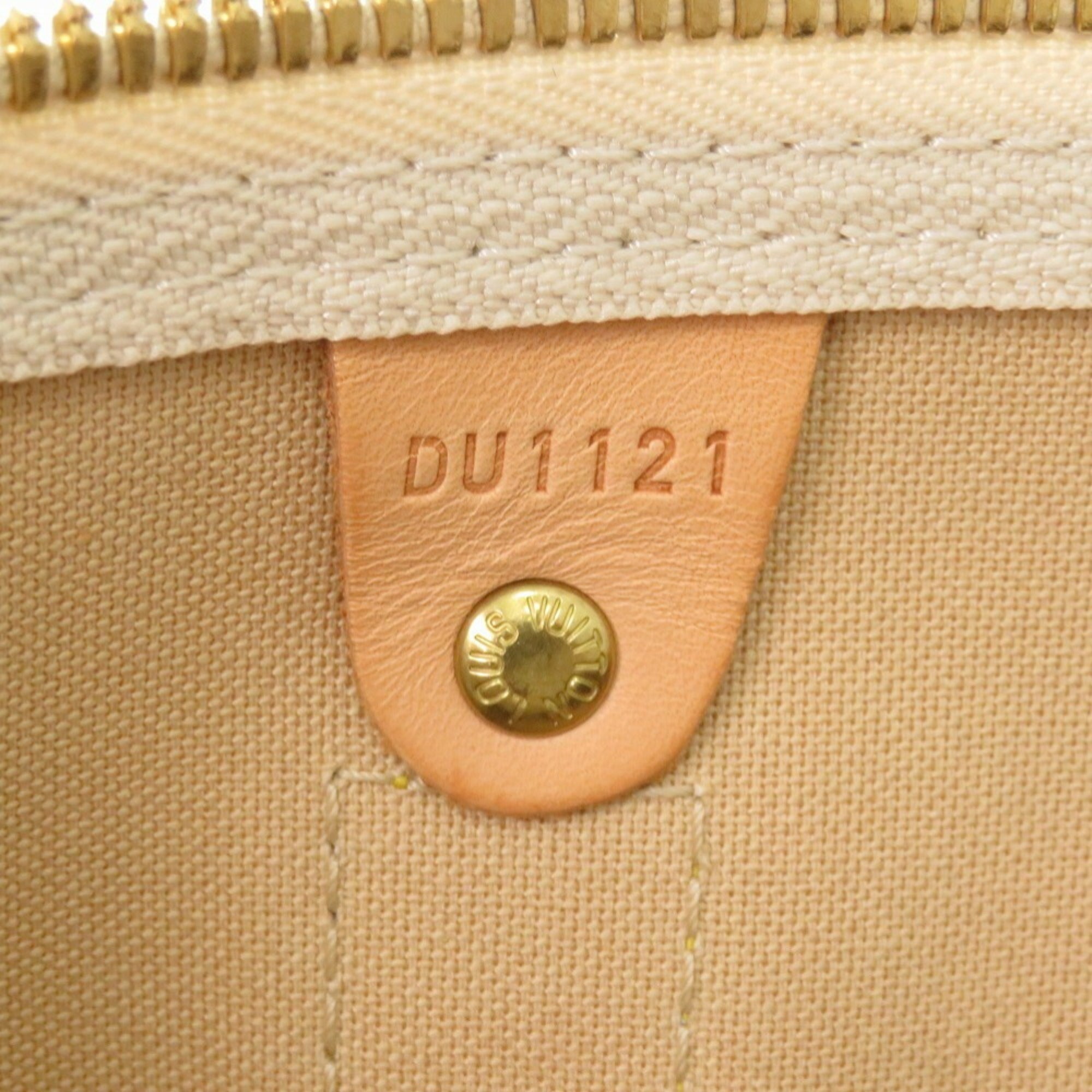Louis Vuitton White Damier Azur Boston Bag (Pre-Owned)
