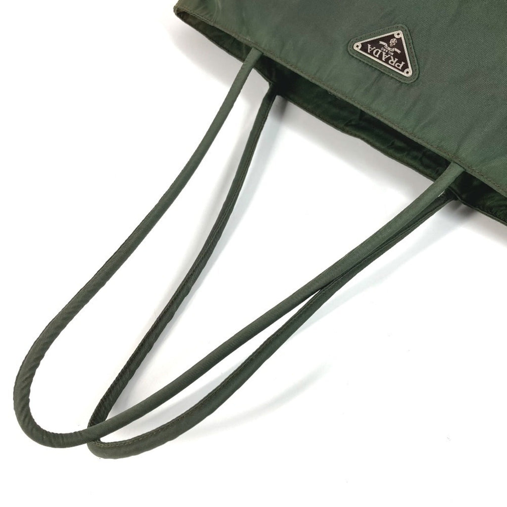 Prada Khaki Nylon Shoulder Bag Tote Bag (Pre-Owned)