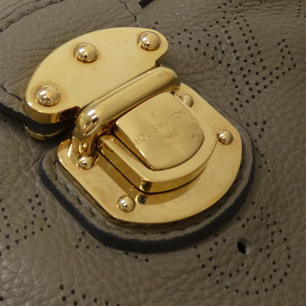 Louis Vuitton Mahina Taupe Leather Handbag (Pre-Owned)
