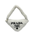 Prada White Pile Fabric Handbag (Pre-Owned)
