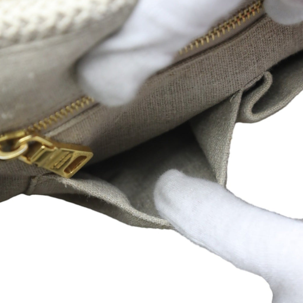 Prada Beige Canvas Tote Bag (Pre-Owned)