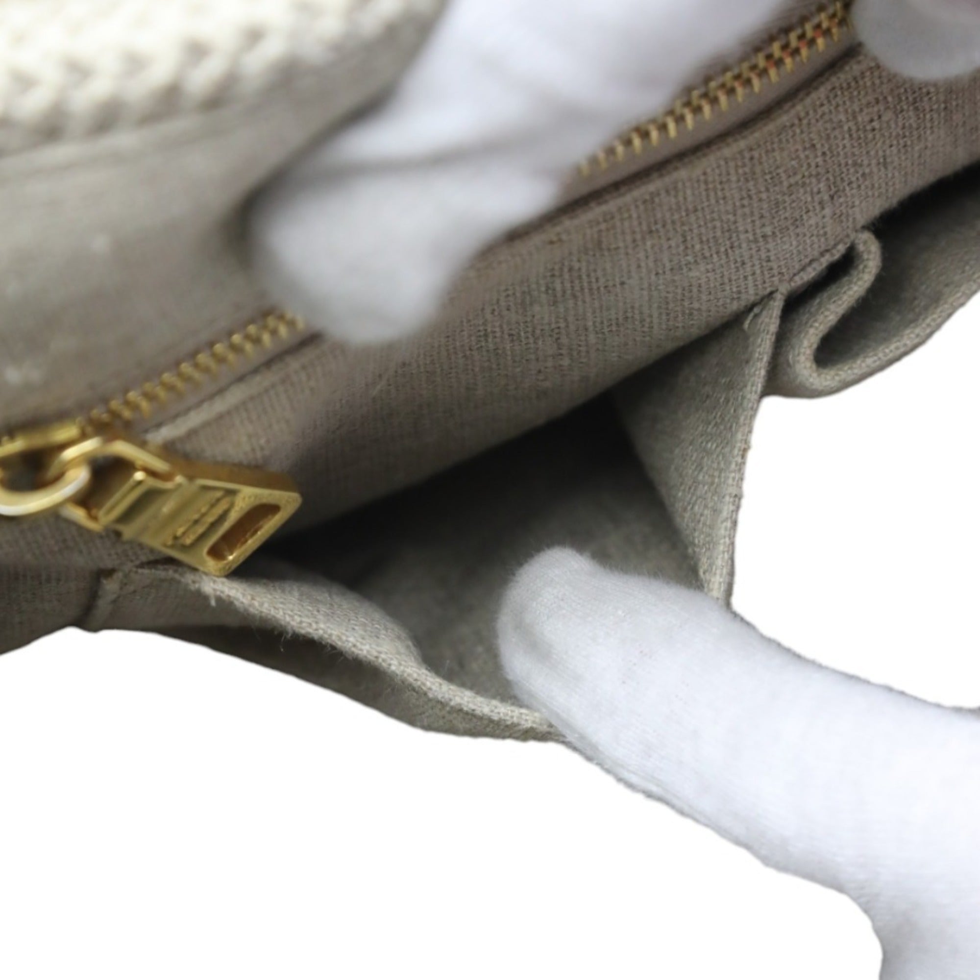 Prada Beige Canvas Tote Bag (Pre-Owned)