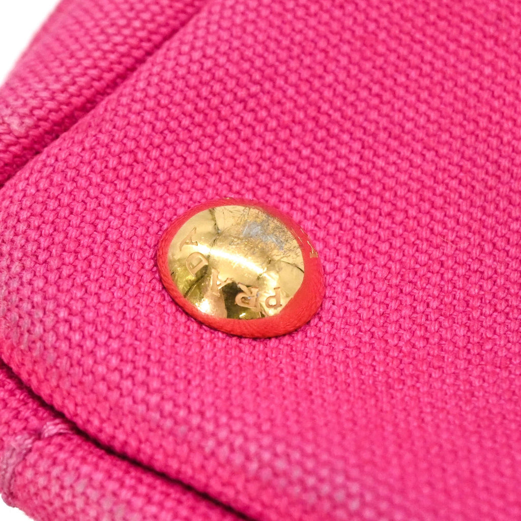 Prada Pink Canvas Handbag Shoulder Bag (Pre-Owned)