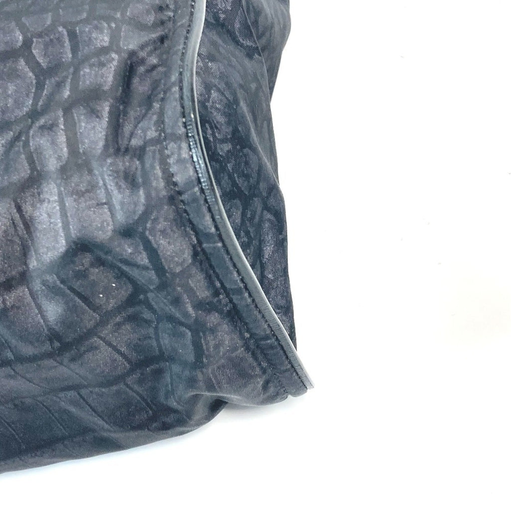 Fendi Black Nylon Leather Shoulder Bag Tote Bag (Pre-Owned)