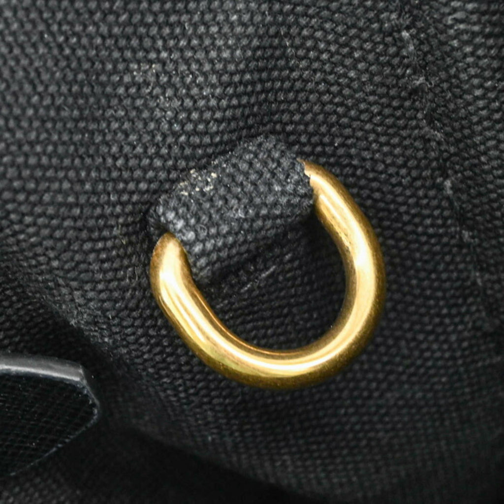 Prada Black Denim Handbag Shoulder Bag Tote Bag (Pre-Owned)