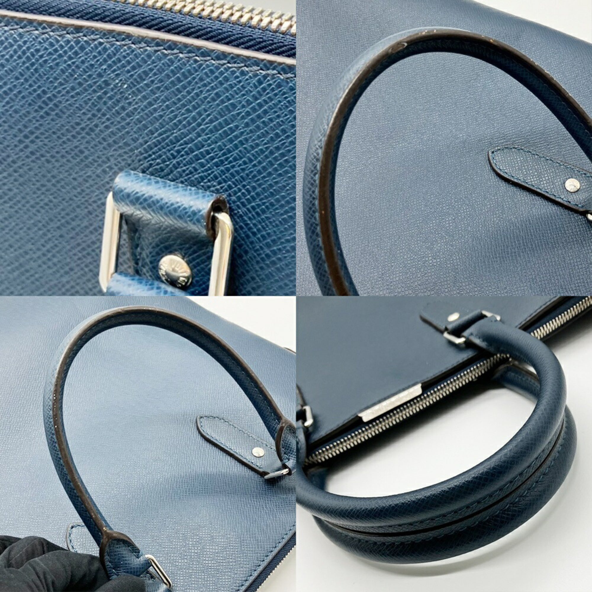 Louis Vuitton Taiga Taiga Leather Handbag Tote Bag (Pre-Owned)